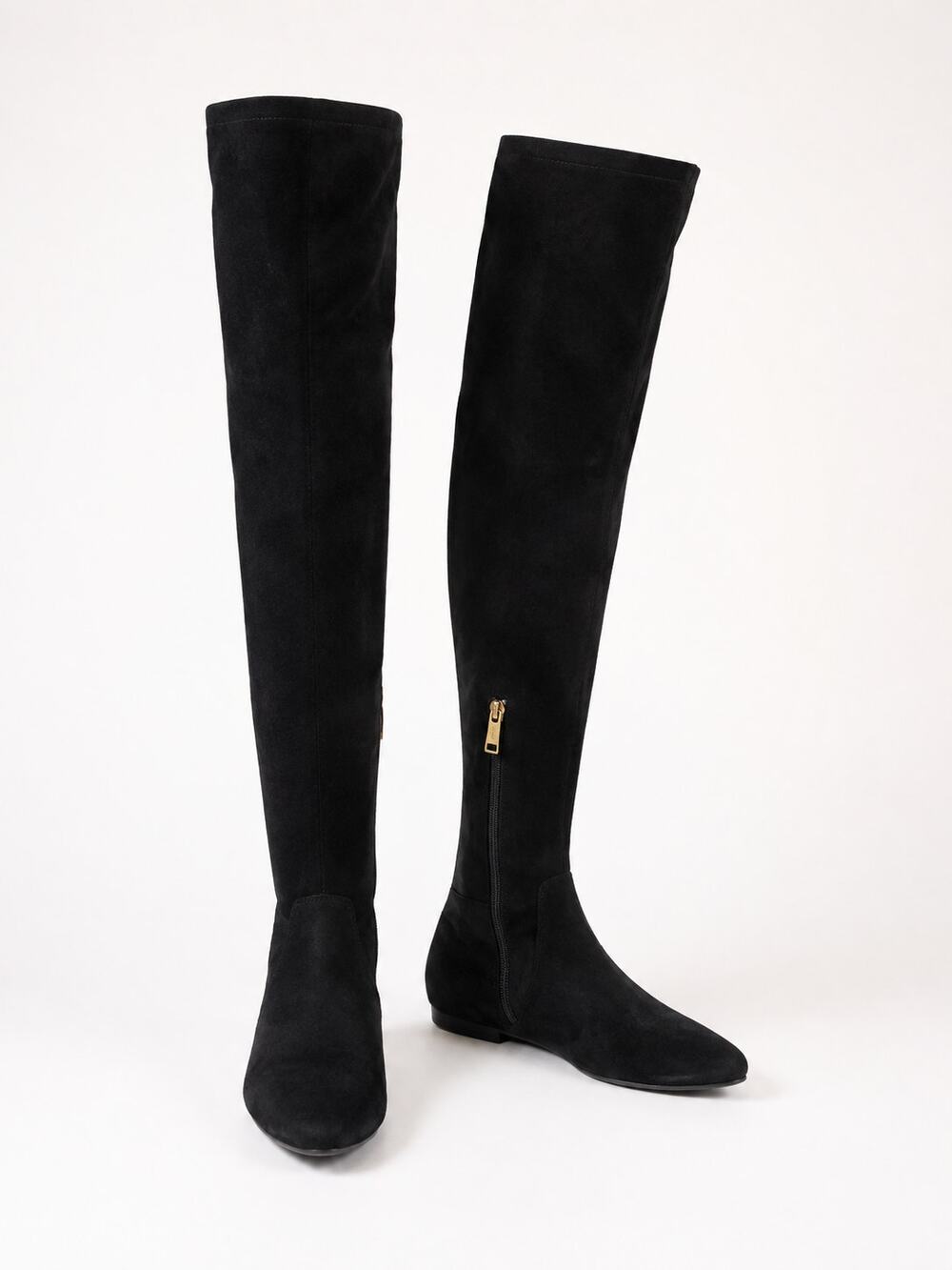 JOIE Hayleigh Black Suede Stretch OTK Boot EU 38 / US 7.5 EUC